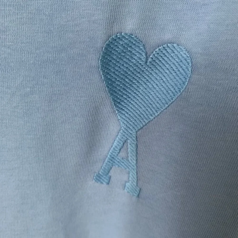 Ami sky blue short sleeve T-shirt fashion - Picture 4 of 4